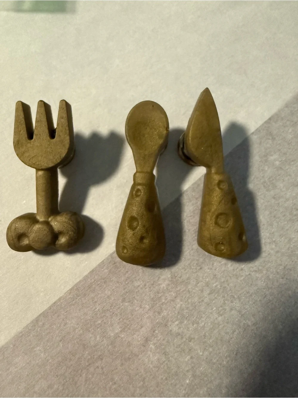 Novelty Drawer Pulls of a Fork, Spoon & Knife 3-Piece Set